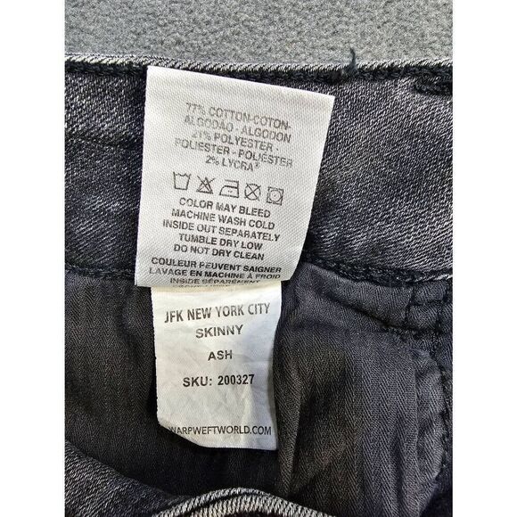 Warp + Weft JFK NY City Women's Mid-Rise Skinny Denim Jeans Black Size 27 - Picture 7 of 10